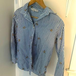 Button down with dog print